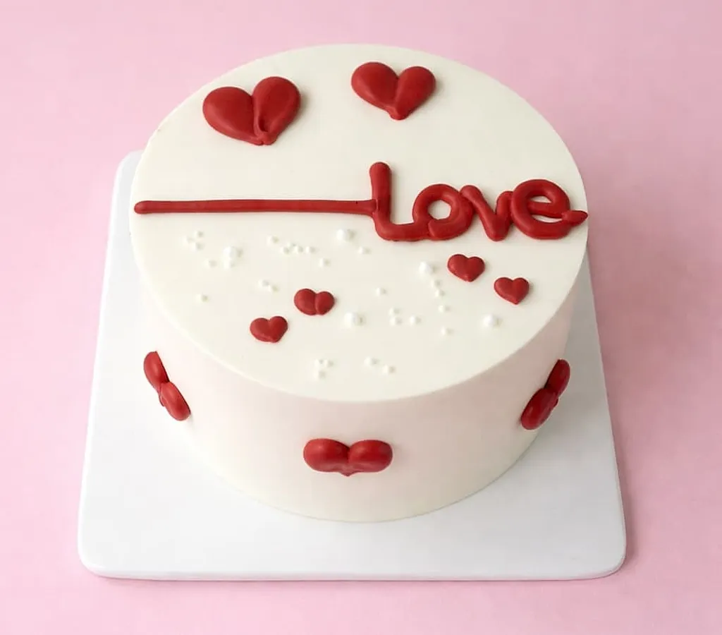 Love Theme Vanilla Cake